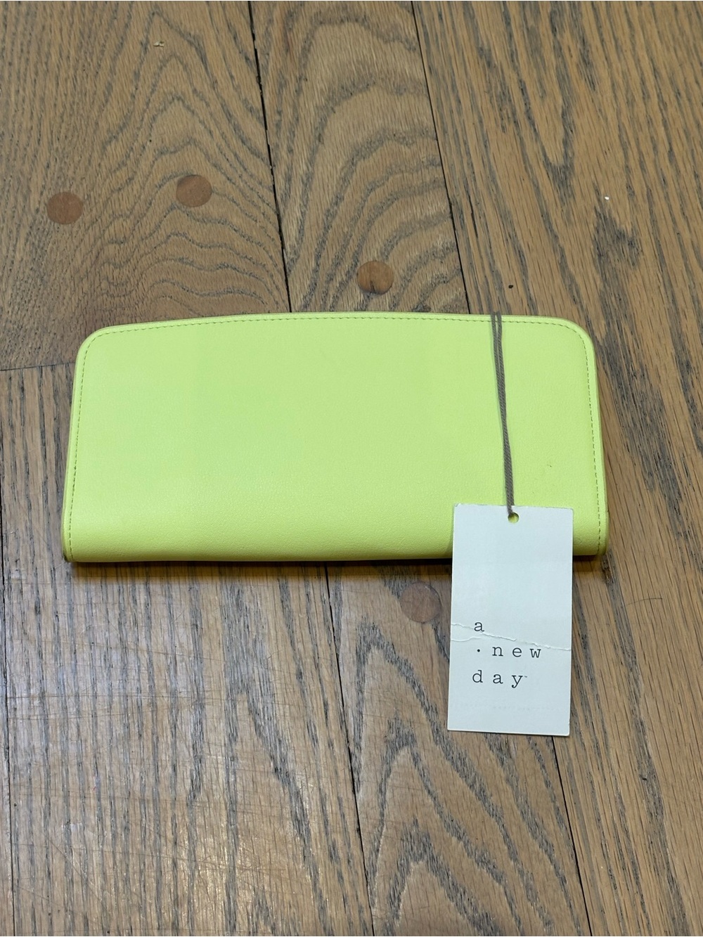 Brand new with tags BNWT a new day Target neon Yellow Zip Wallet